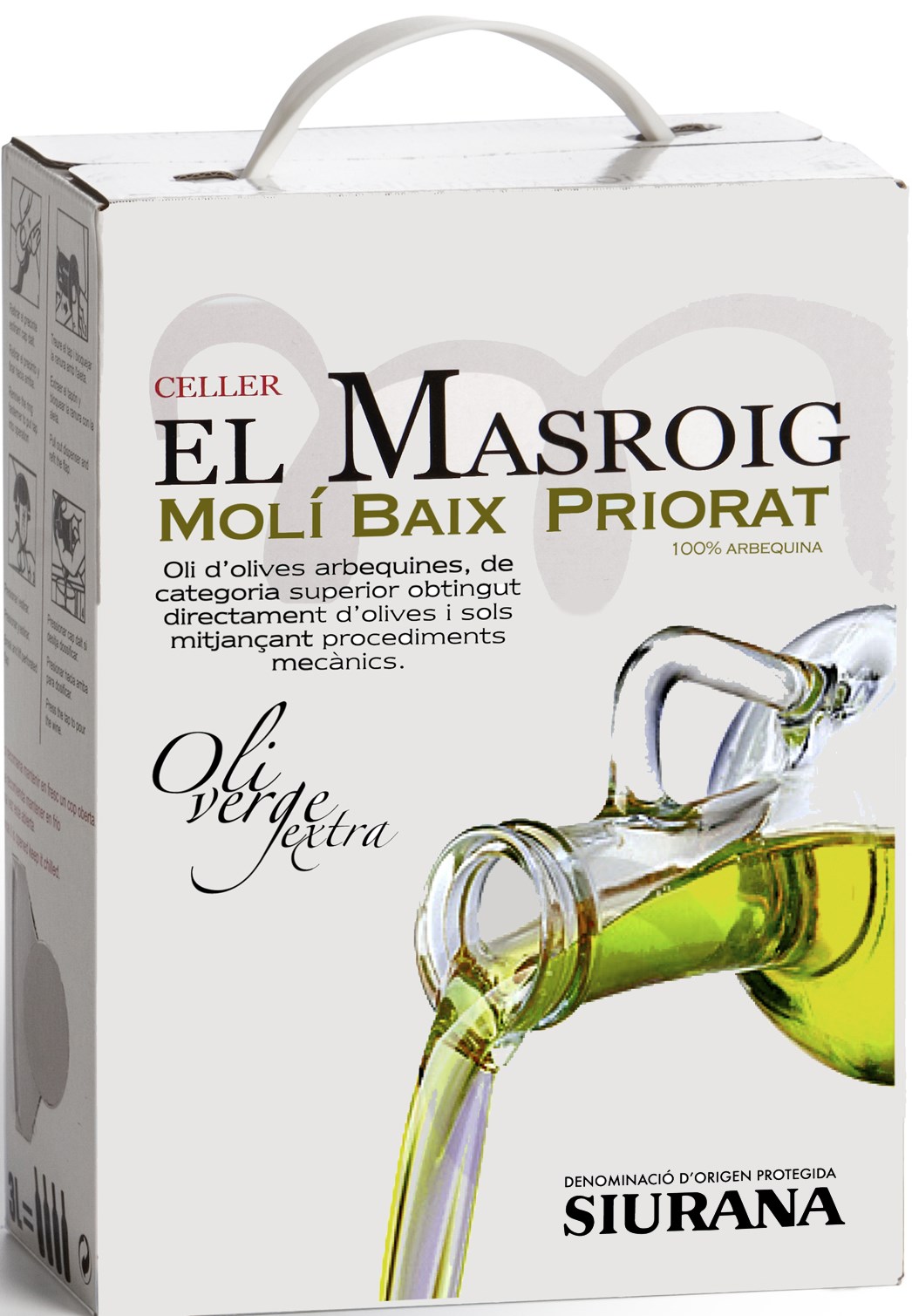 Масло оливковое Extra Virgin el MASROIG 3L 100% DOP Siurana